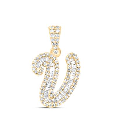 10K Diamond Mini 2-Tone Initial Pendants