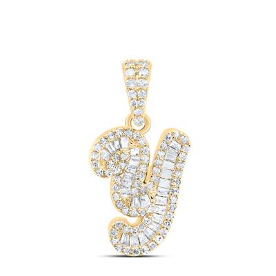 10K Diamond Mini 2-Tone Initial Pendants