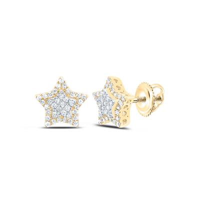 10K Diamond Star Earrings