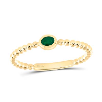 14K Emerald Band
