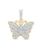 14K Diamond Butterfly Pendant