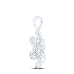 14K Diamond Flower Pendant