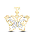 10K Diamond Butterfly Pendant
