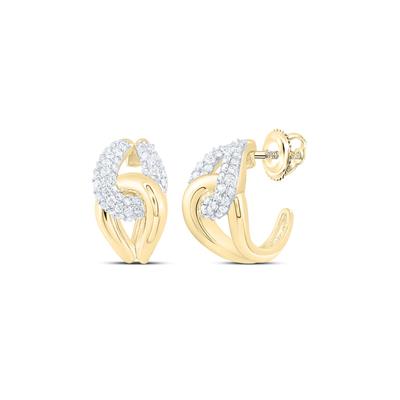 14K Diamond Knot Earrings