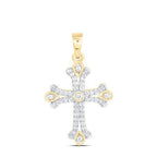 10K Diamond Cross Pendant