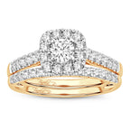 10K 1.00ct Round Lab Diamond Bridal Set