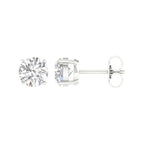 14K Round Lab Diamond Solitaire Earrings