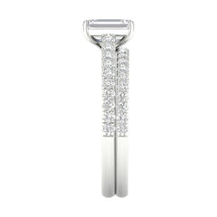 14K 1.50ct Princess Lab Diamond Bridal Set