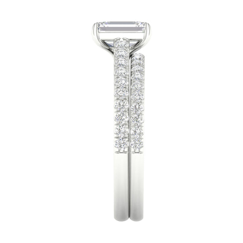 14K 1.50ct Princess Lab Diamond Bridal Set