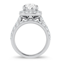 14K 5.35ct Pear Lab Diamond Bridal Ring