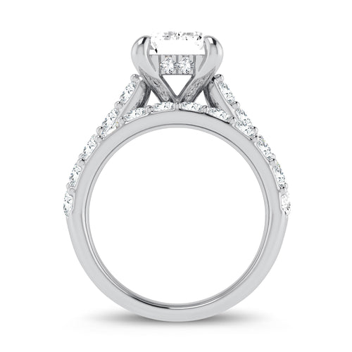 14K 5.00ct Emerald Lab Diamond Bridal Set