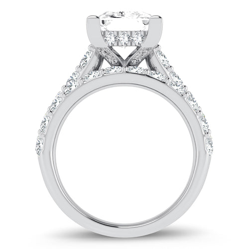 14K 5.00ct Princess Lab Diamond Bridal Set