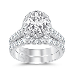 14K 5.35ct Round Lab Diamond Bridal Ring