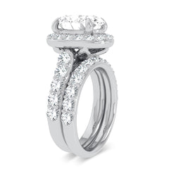 14K 5.35ct Round Lab Diamond Bridal Ring