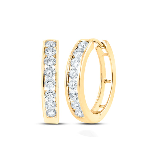 10K Timeless Diamond Hoop Earrings