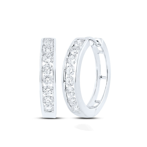 10K Timeless Diamond Hoop Earrings