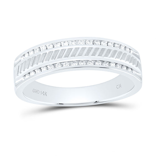 14K Diamond Fancy Band