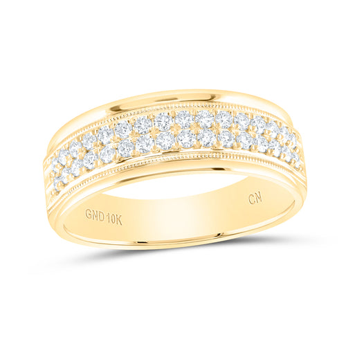 10K 2-Row Diamond Band