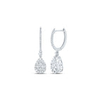 14K Teardrop Dangle Diamond Earrings
