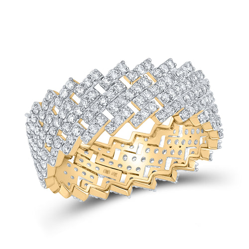 Alianza de eternidad con diamantes de talla baguette de 10 quilates