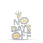 10K 'No Days Off' Diamond Pendant