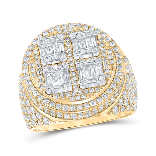 10K Baguette Diamond Circle Ring