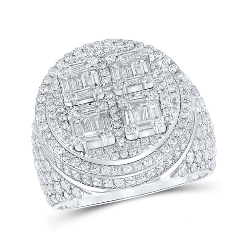 10K Baguette Diamond Circle Ring