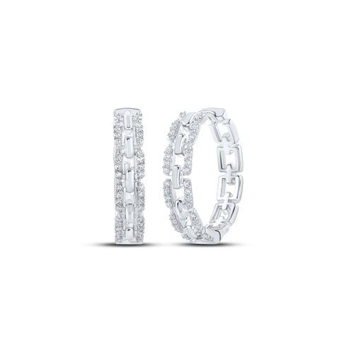 10K Fancy Diamond Hoops