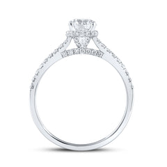 14K Round Solitaire Ring