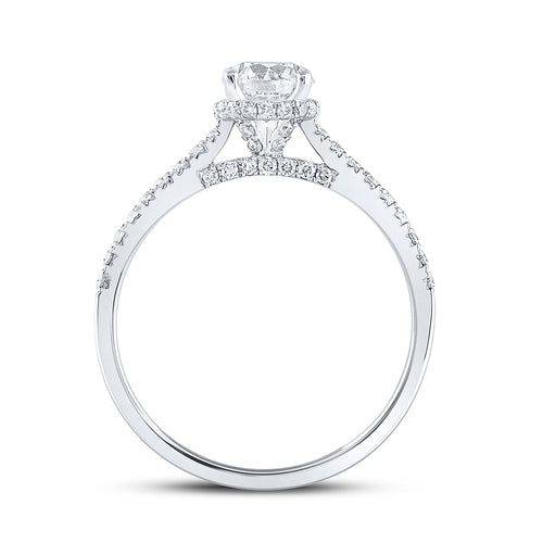 14K Round Solitaire Ring