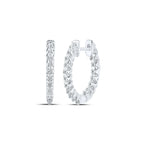 14K Lab Diamond Inside Out Hoops