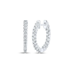 14K Lab Diamond Inside Out Hoops