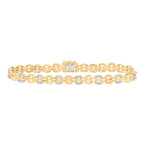 10K Fancy Link Diamond Bracelet