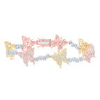Pulsera mariposa con diamantes de 10 quilates