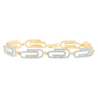 Pulsera con clip de diamantes de 14 quilates