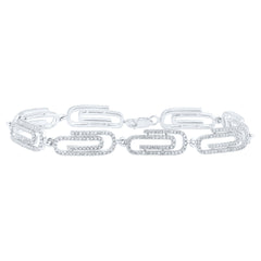 Pulsera con clip de diamantes de 14 quilates