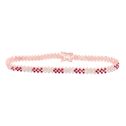 14K Diamond & Natural Ruby Bracelet