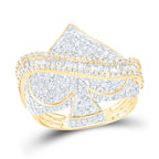 10K Diamond Spade Cluster Ring