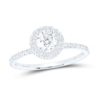 14K Round Diamond Solitaire Ring