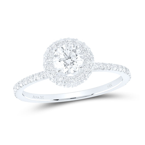 14K Round Diamond Solitaire Ring