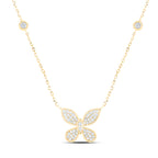 14K Diamond Butterfly Necklace