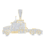 10K Diamond Truck Pendant