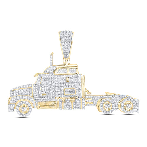 10K Diamond Truck Pendant