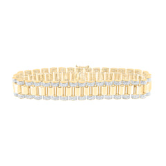 10K Diamond Fancy Link Bracelet