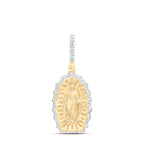 Colgante de Madre María con diamantes de 10 quilates