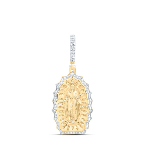 Colgante de Madre María con diamantes de 10 quilates