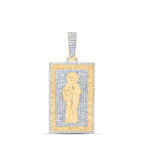 Colgante de diamantes de San Judas Tadeo de 10 quilates