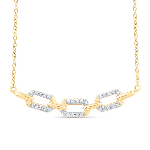 14K Fancy Link Diamond Necklace