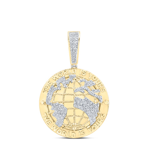 10K 'The World Is Yours' Diamond Pendant