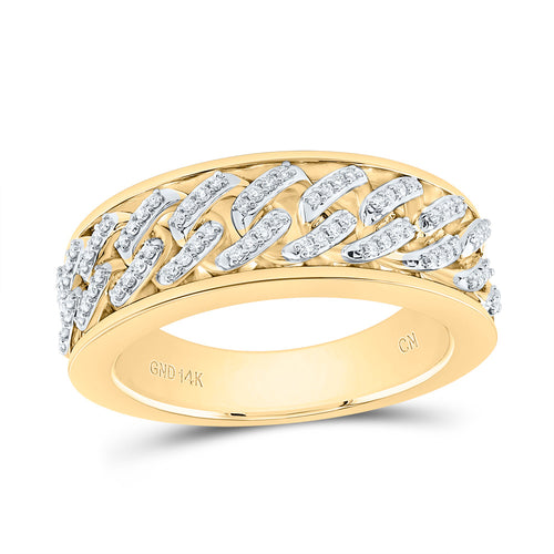 14K Diamond Cuban Band